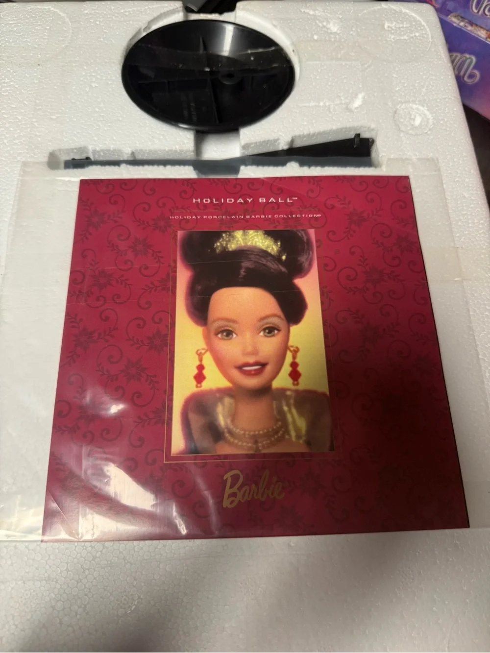 Barbie Holiday Ball Porcelain Doll Box - Red Packaging